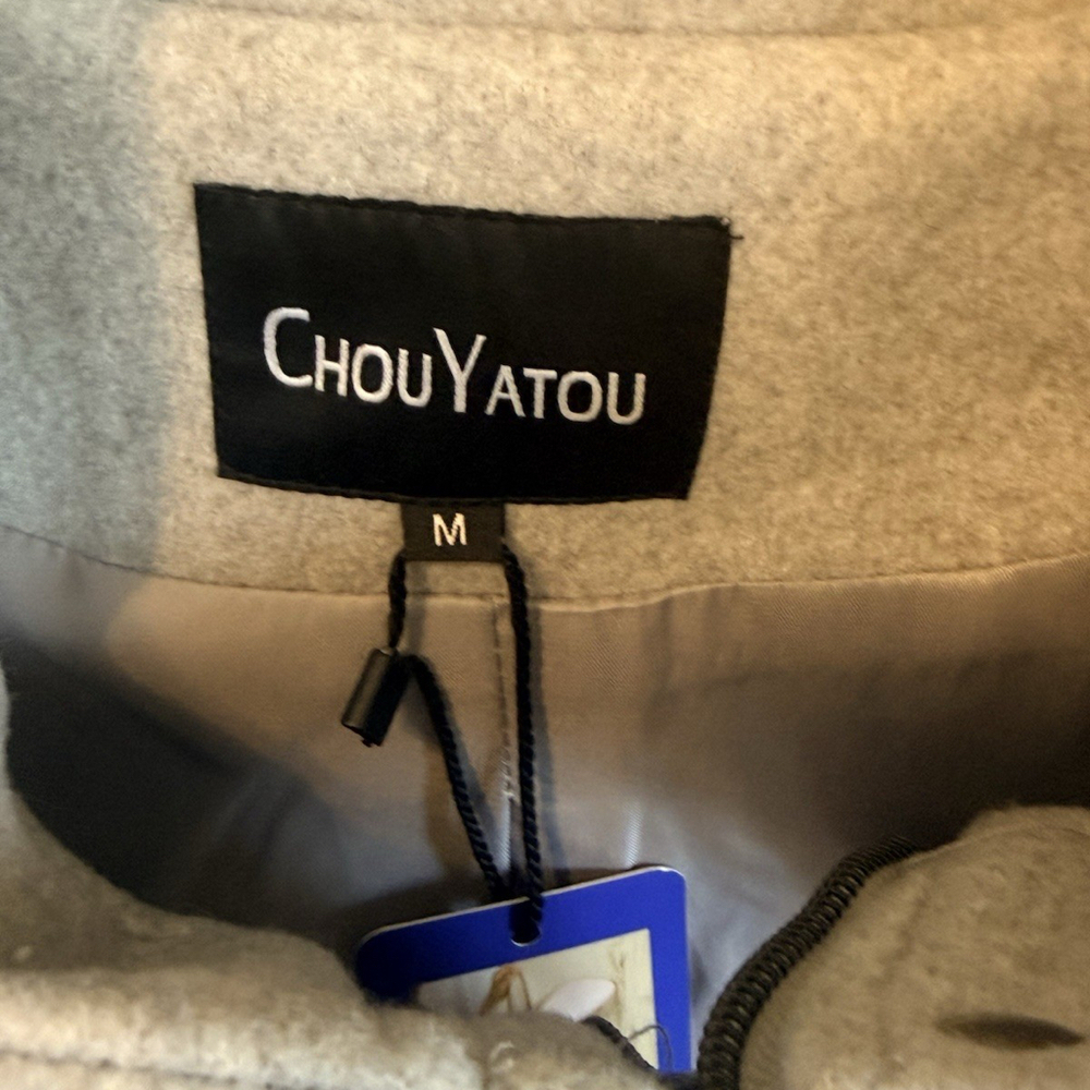 Chouyatou Women's Casual Stand Collar Single Breasted Sz M - Picture 4 of 8